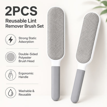 Double-sided Electrostatic Adhesive Brush, Reusable Pet Hair Cleaner