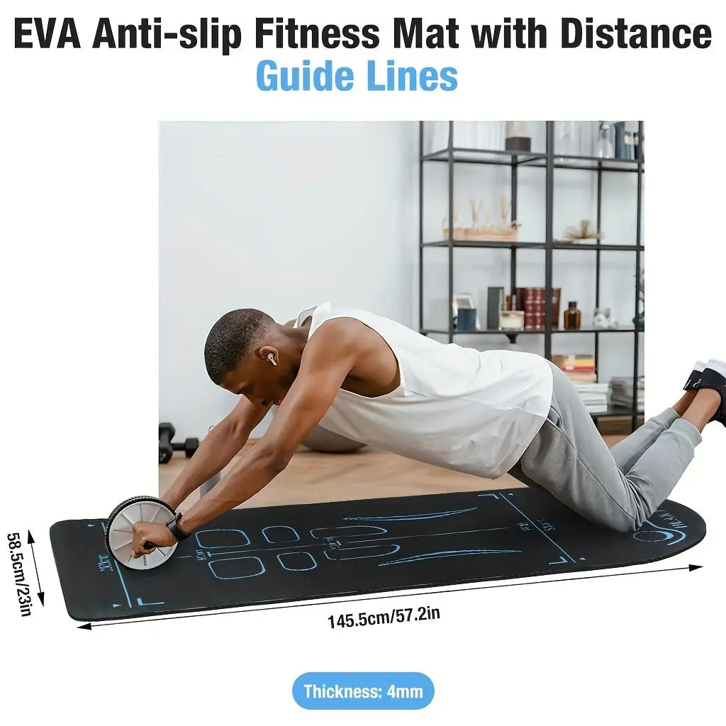 Abdominal Roller Fitness Mat and Knee Pad F AAA MALL
