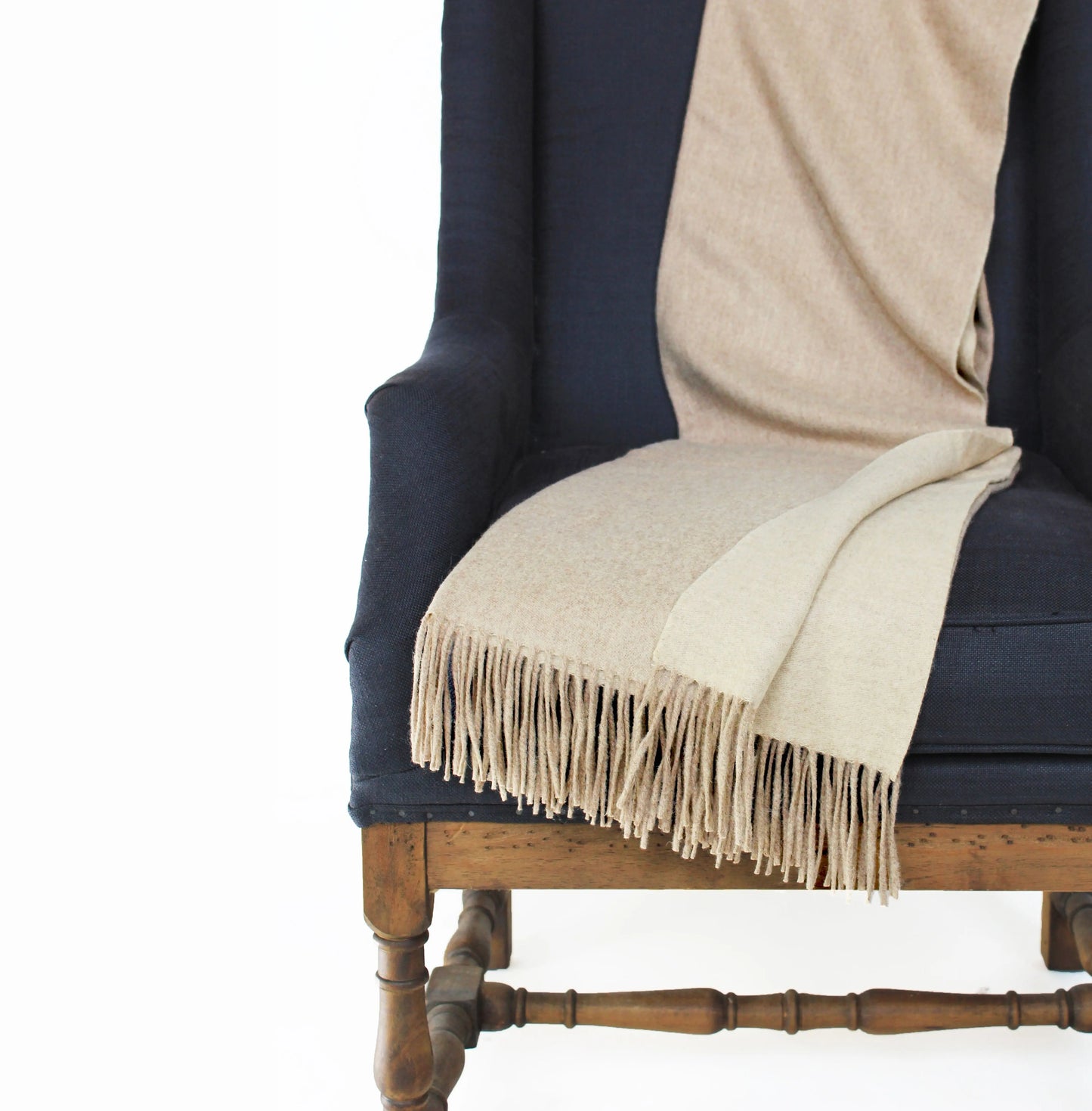 100% Merino Wool Reversible Throw Mélange Home