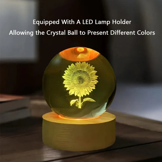 Color Changing Mushroom LED Lamp – 3D Crystal Night Light – Mood Light for Teens, Dorm Decor, Gift for Her or Him Our3Designs