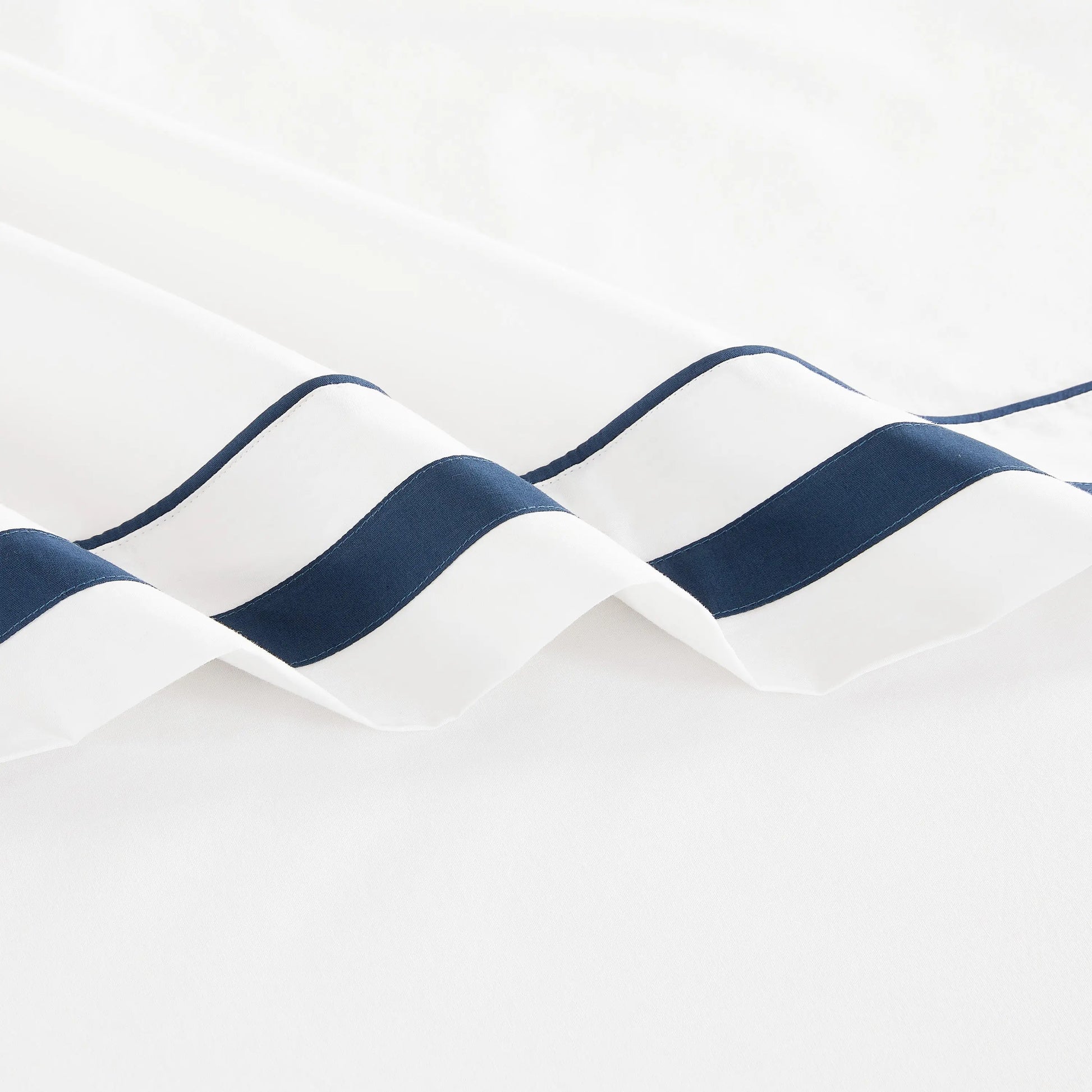 Classic Double Border Percale Cotton Pillowcase Pair Mélange Home