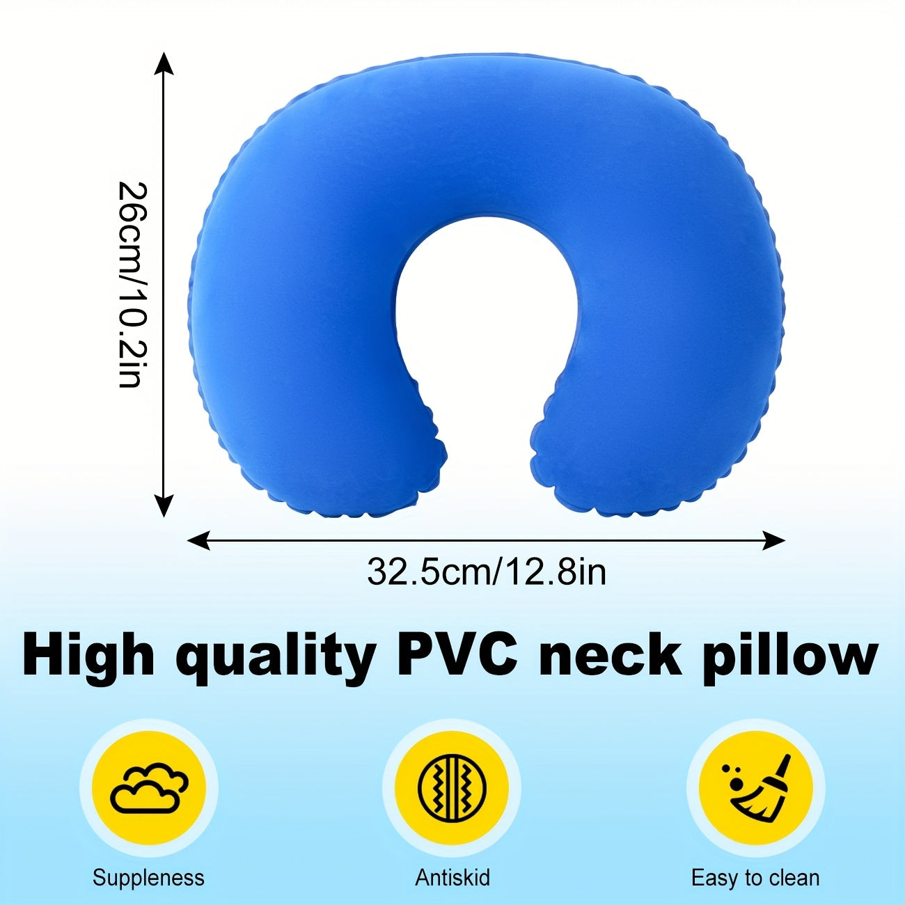 2 inflatable U-shaped travel neck pillows