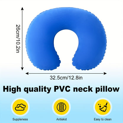 2 inflatable U-shaped travel neck pillows