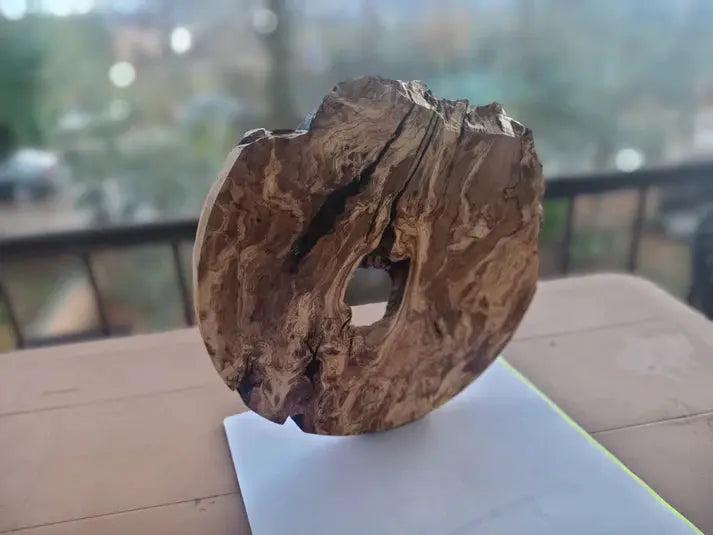 16" Round Olive Slab For Epoxy Project - Our3Designs
