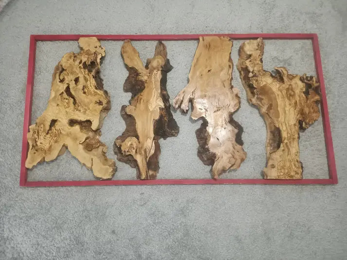 Olive Slab Set for Vertical River Table 24-32-48 - Our3Designs
