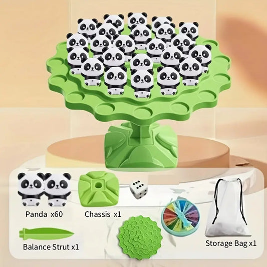 Panda Balance Tree Puzzle - Coordination Game with Dice &amp; Panda Figures