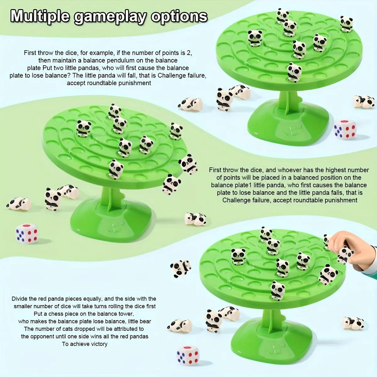 Panda Balance Tree Puzzle - Coordination Game with Dice &amp; Panda Figures kykake