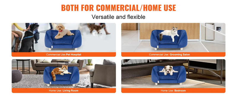 VEVOR Pet Sofa Dog Couch for Medium-Sized Dogs and Cats Soft Velvety Dog Sofa Bed for Living Room Bedroom Pet Store or Clinic Our3Designs