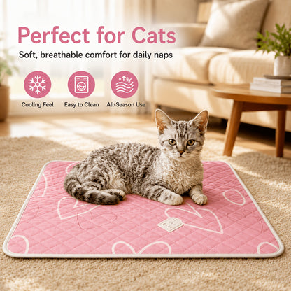 Cooling Pet Bed, Breathable Sweat Absorbing Dog or Cat Bed