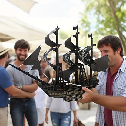 black pirate ship model kit