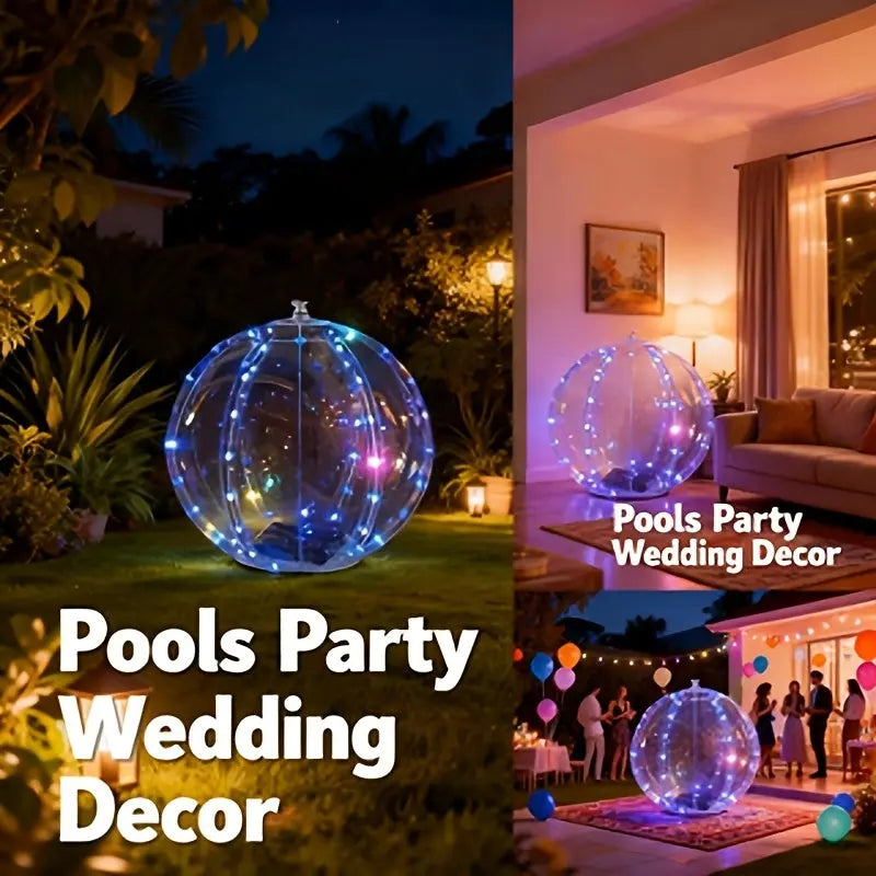 2 Pack - Solar Floating Pool Decoration - 14-Inch Inflatable