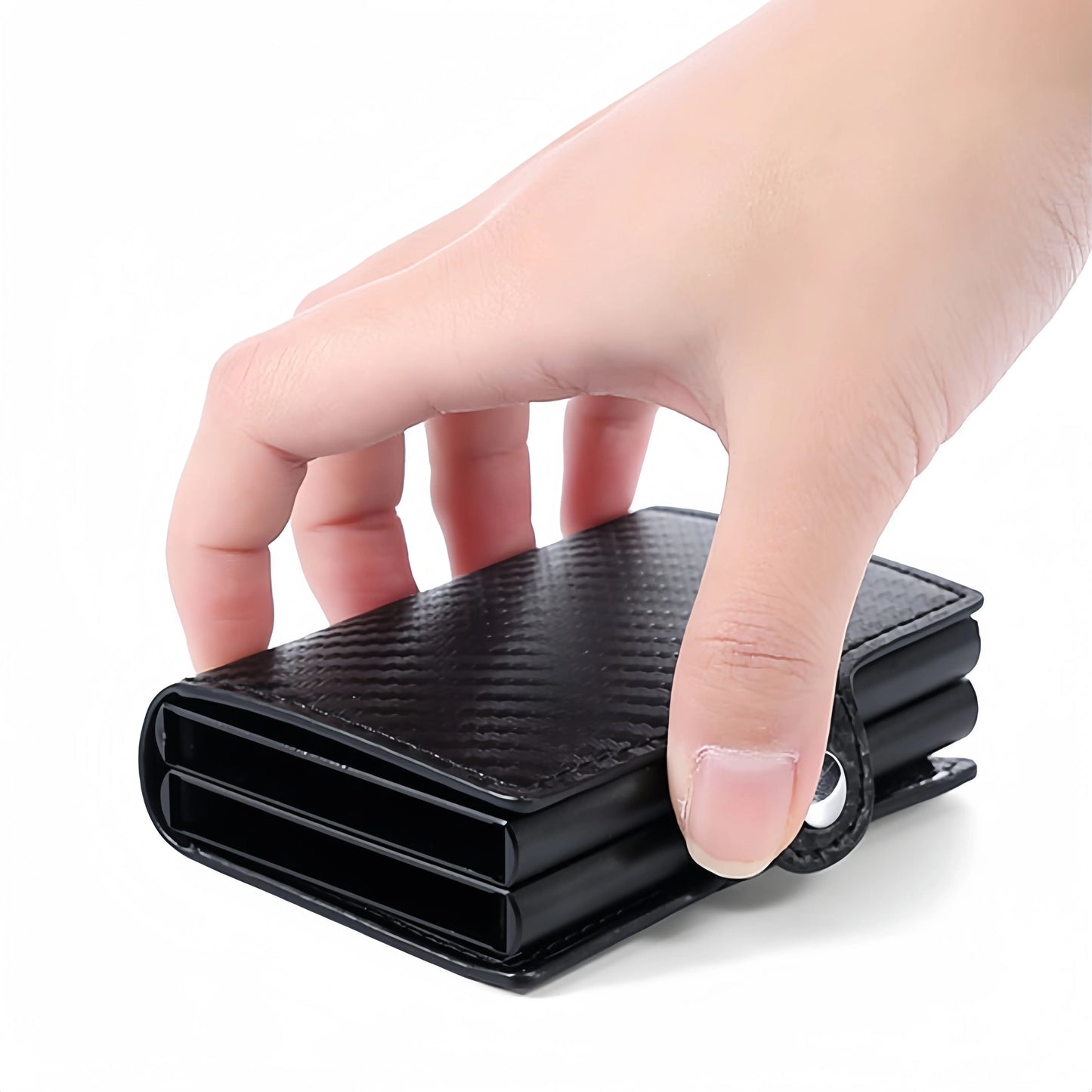 Automatic Pop-Up Credit Carbon Fiber Wallet