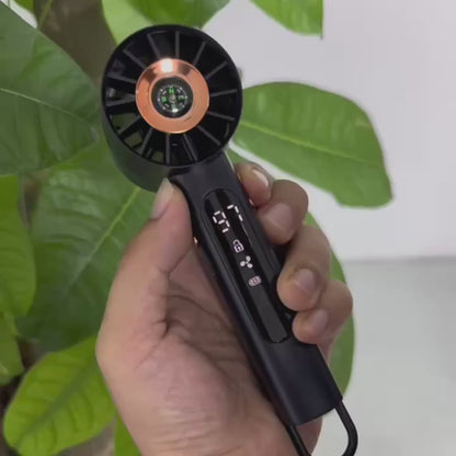 Cooling on the go with this USB rechargeable handheld turbo fan