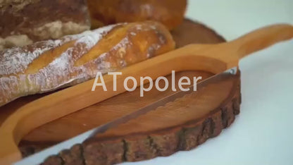 Premium Wooden Bow Bread Knife – Precision Slicer for Crusty & Artisan Loaves