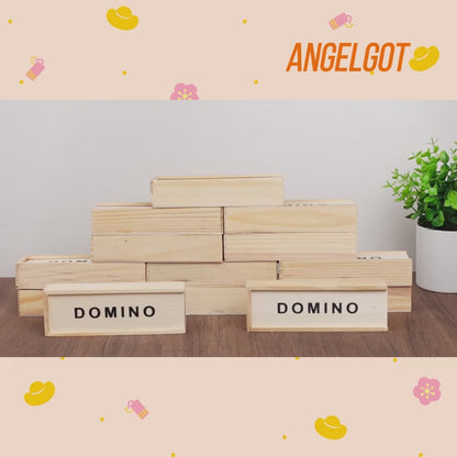 Set of Mini Dominoes in a Wooden Box