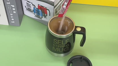 Self stirring mug