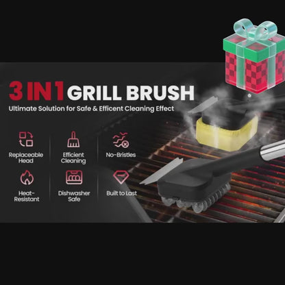 3in1 Grilling Brush And Scraper