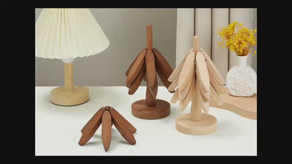 Handcrafted Wooden Trivet Tree – 2 Wood Choices