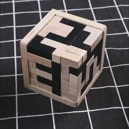 54pcs Wooden Brain Teaser Puzzle Cube