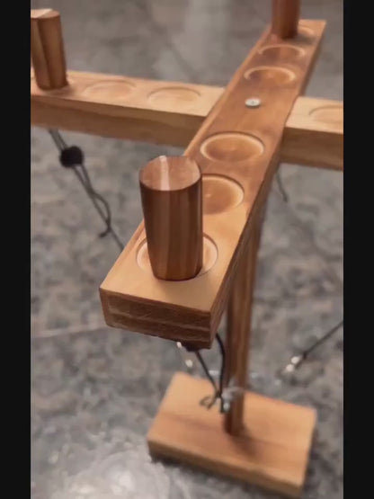 4-Player Wooden Ring Toss Game – Interactive Tabletop Challenge for Family & Friends