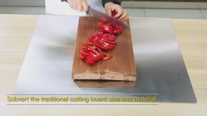 Extra Large Heavy-Duty Stainless Steel Cutting Board - 24X16 with lip