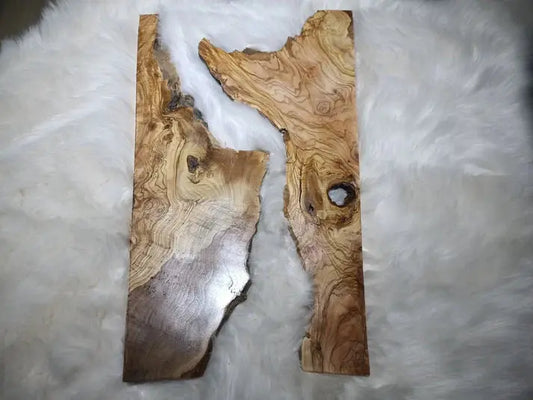 Olive Wood Slab for DIY Epoxy River Table 24" - Our3Designs