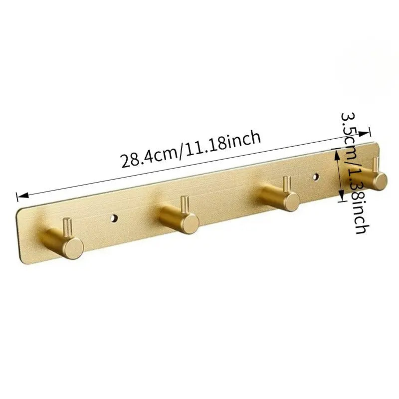Wall-Mounted Coat Rack with T-Shaped Hooks