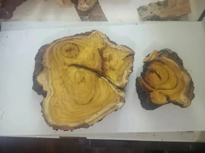 Live Edge Mulberry Wood Slab Set 2 Pcs - Our3Designs