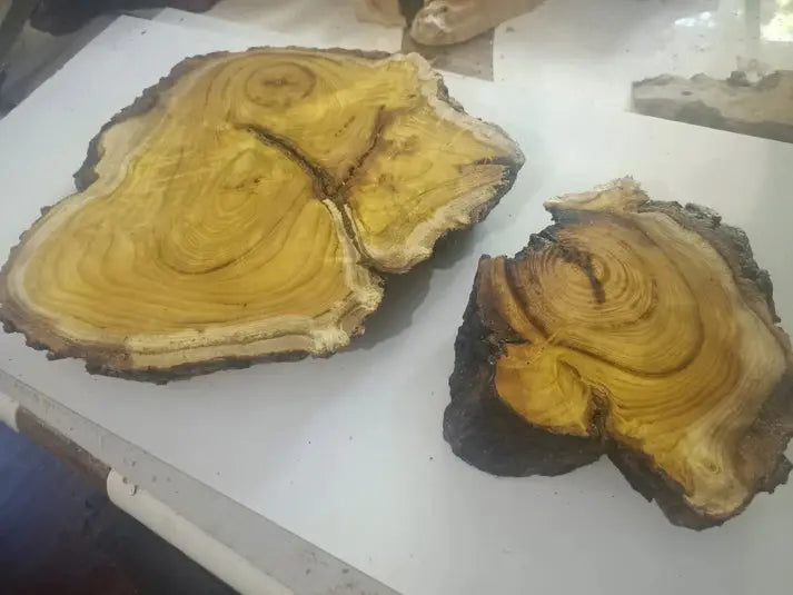 Live Edge Mulberry Wood Slab Set 2 Pcs - Our3Designs