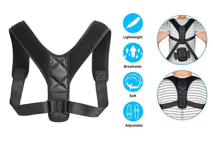 Adjustable Posture Corrector Back Shoulder Support Correct Brace Belt Men Women