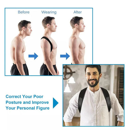 Adjustable Posture Corrector Back Shoulder Support Correct Brace Belt Men Women