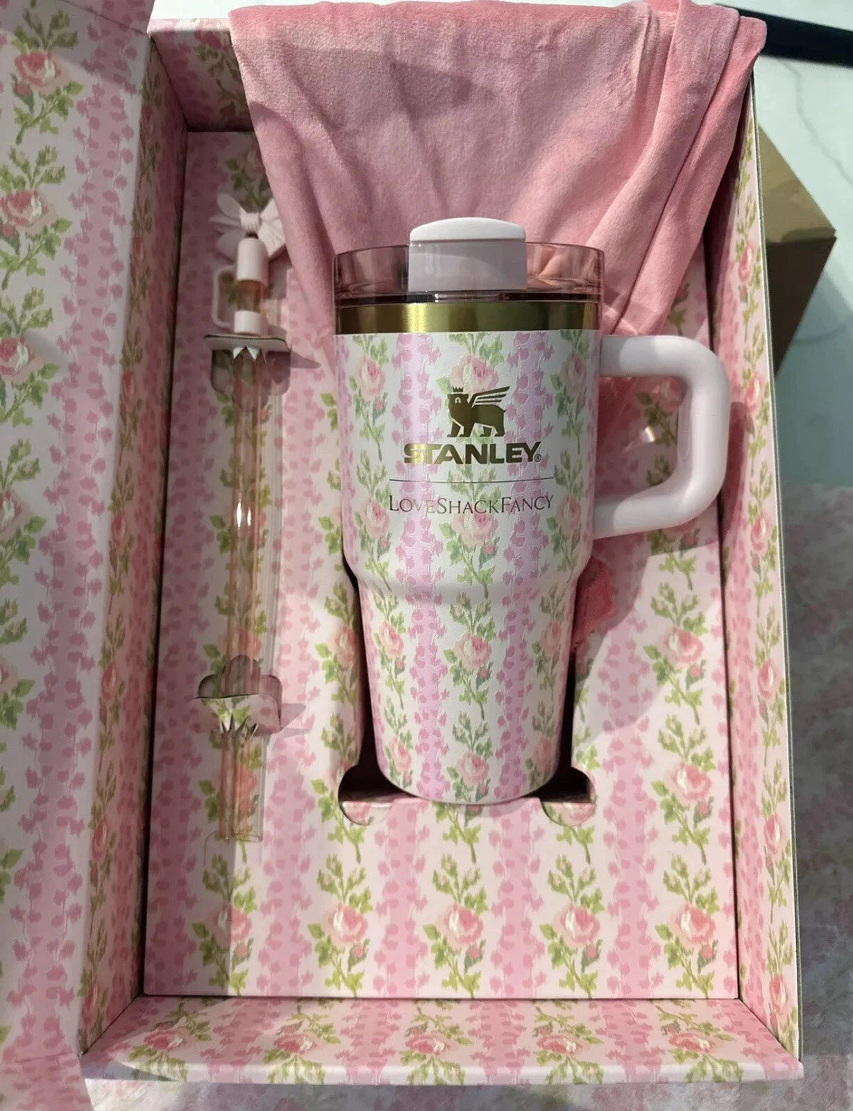 100% AUTH. NEW LIMITED EDITION STANLEY Love Shack Fancy Blooming Heirloom 20 OZ