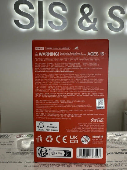 USA Authentic POP MART THE MONSTERS LABUBU COCA-COLA Plush pendant SEALED