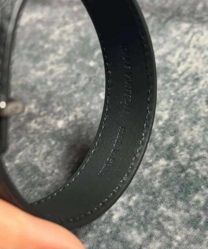 Louis Vuitton Black LV Slim Bracelet – Adjustable Monogram Eclipse Men’s Jewelry AK