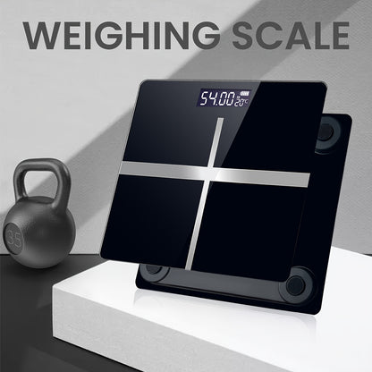 Large Capacity Digital Bathroom Scale with Tempered Glass Platform