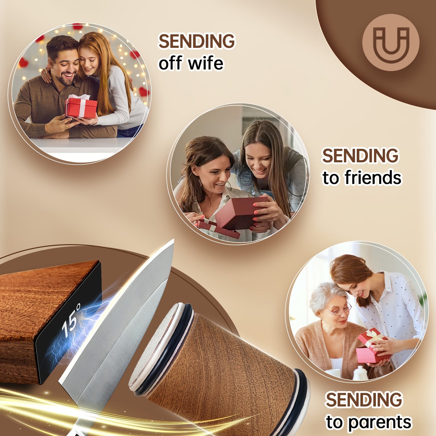Premium Two-Side Rolling Knife Sharpener