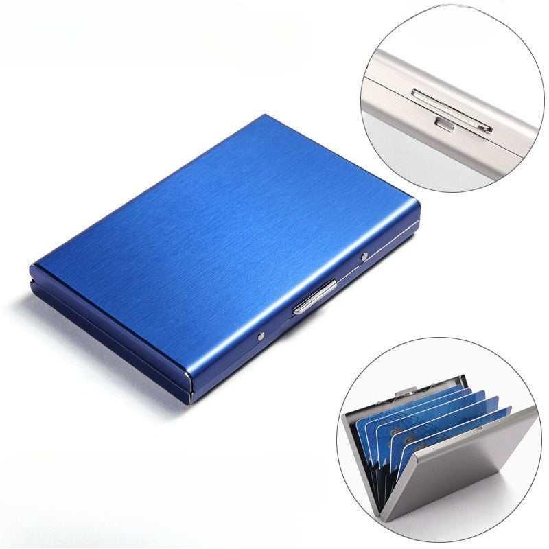Golden Slim RFID Blocking men's Wallet Sturdy Stainless Steel Credit Card Holder Secure Front Pocket Design for Men Women