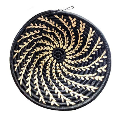 Small Black White Woven African Basket Reflektion Design