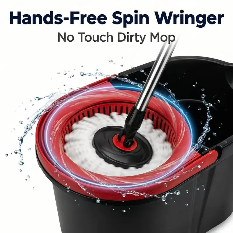 360° Spin Mop And Bucket Set with Wringer
