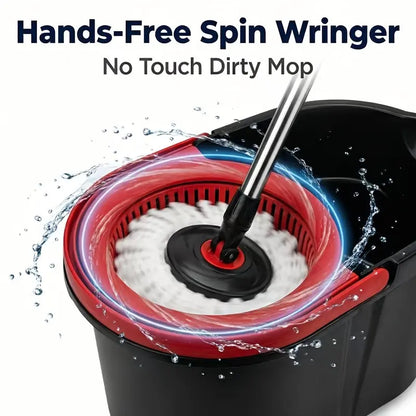 360° Spin Mop And Bucket Set with Wringer