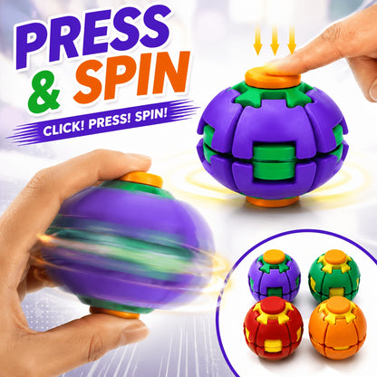 Colorful 3D-printed Transformable Spherical Fidget Spinner Toy