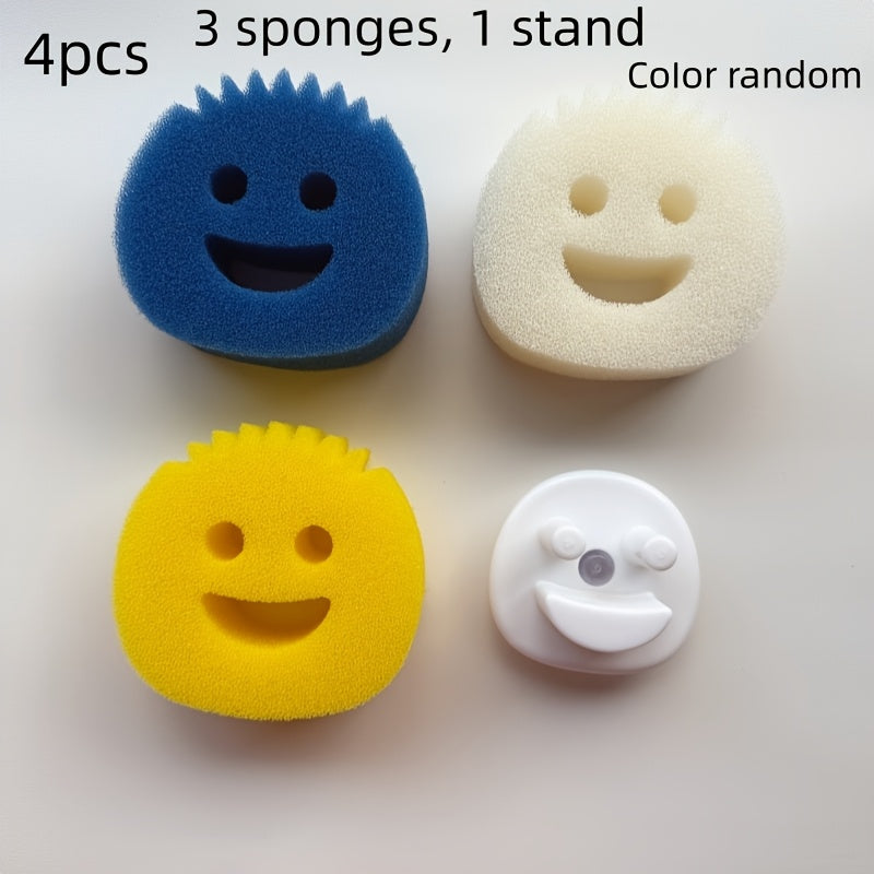 3pcs Heavy Duty Scratch Free Heat-Resistant Plastic Sponges