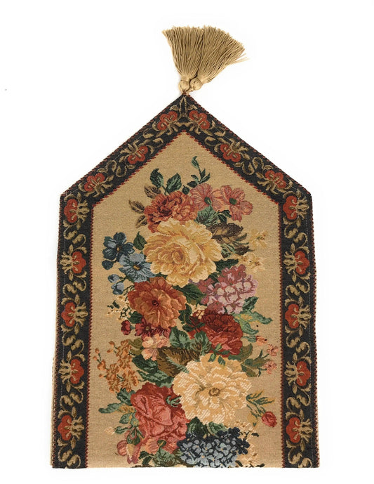 DaDa Bedding Breath of Spring Colorful Floral Beige Brown Tapestry Dining Table Runner (3089) DaDalogy Bedding Collection