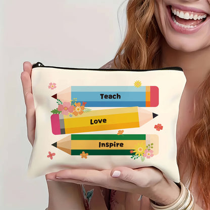 Teacher-Themed Travel Cosmetic Bag O3D