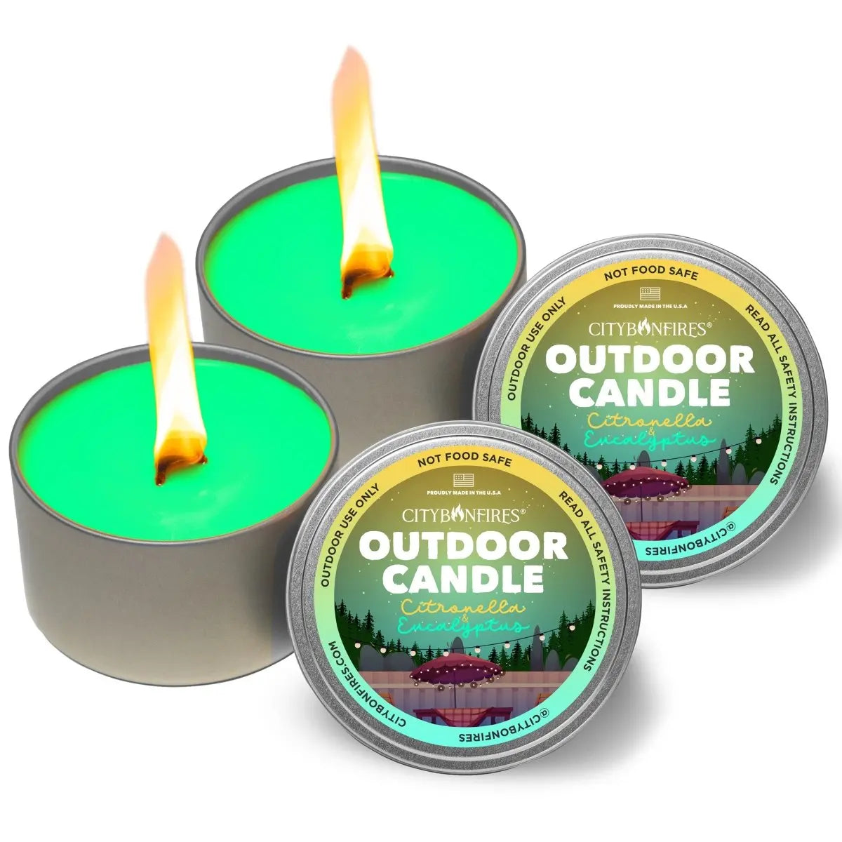 The Outdoor Candle - Citronella and Eucalyptus City Bonfires