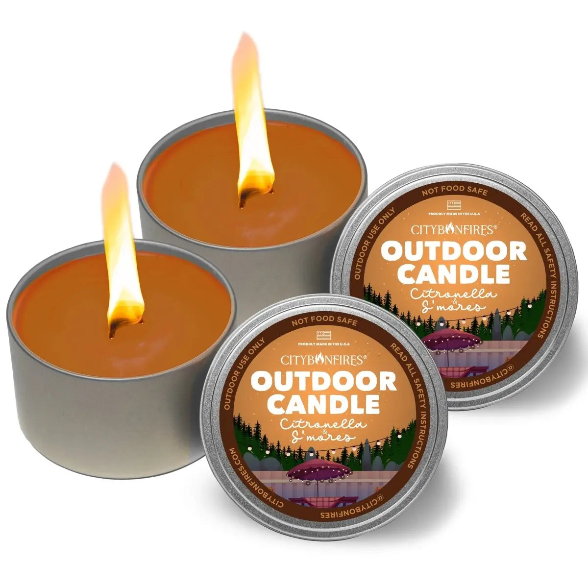 The Outdoor Citronella Candle - S'mores Scent City Bonfires