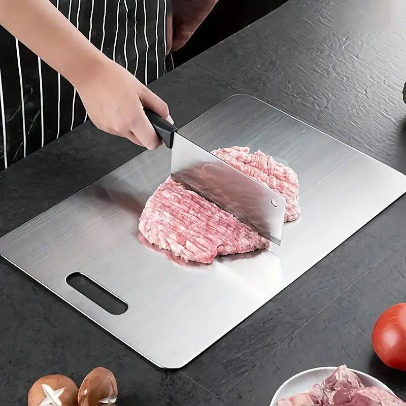 High-quality Double-sided Titanium Steel Cutting Board - Engraveable O3D