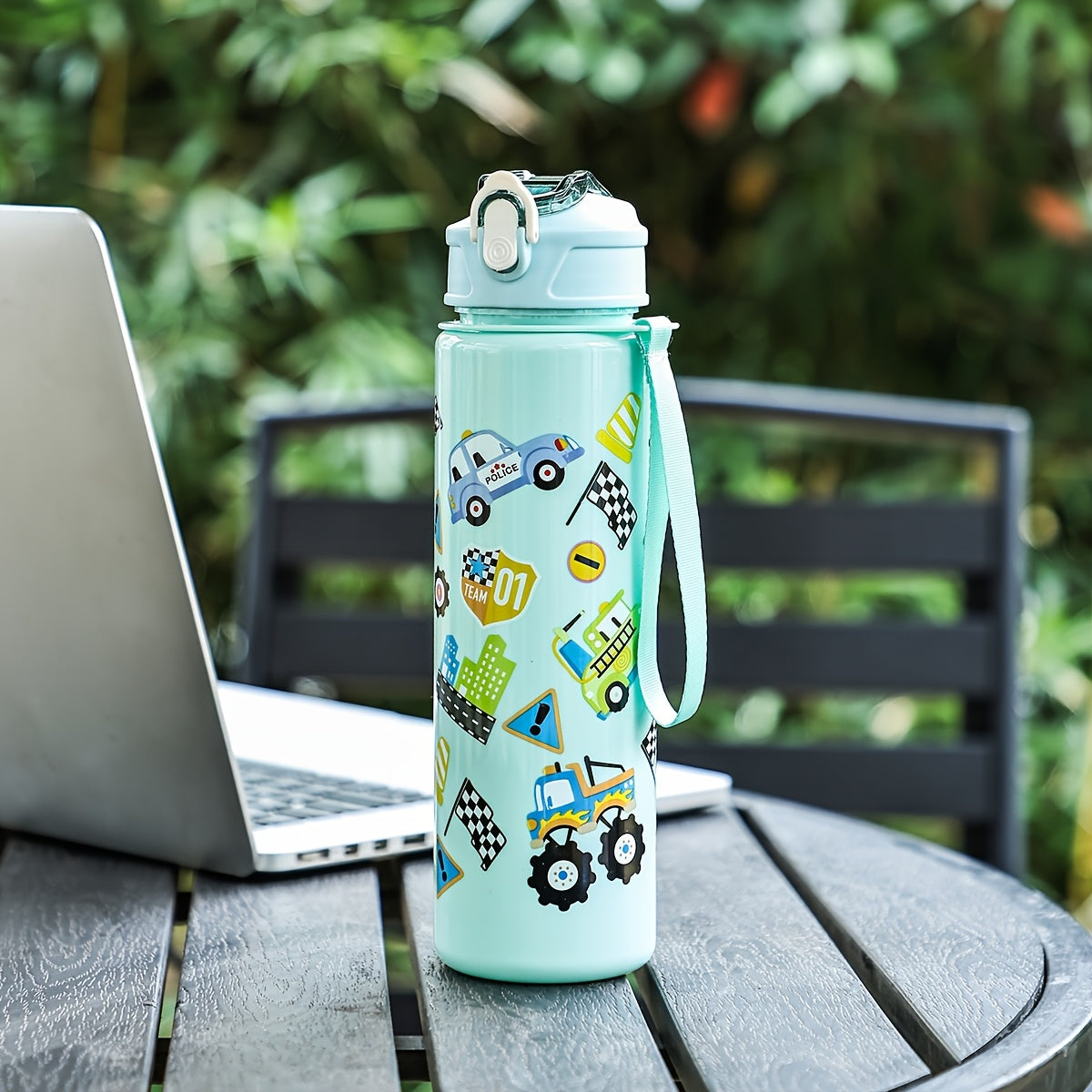 Animal Print Tumbler with lid & straw Our3Designs