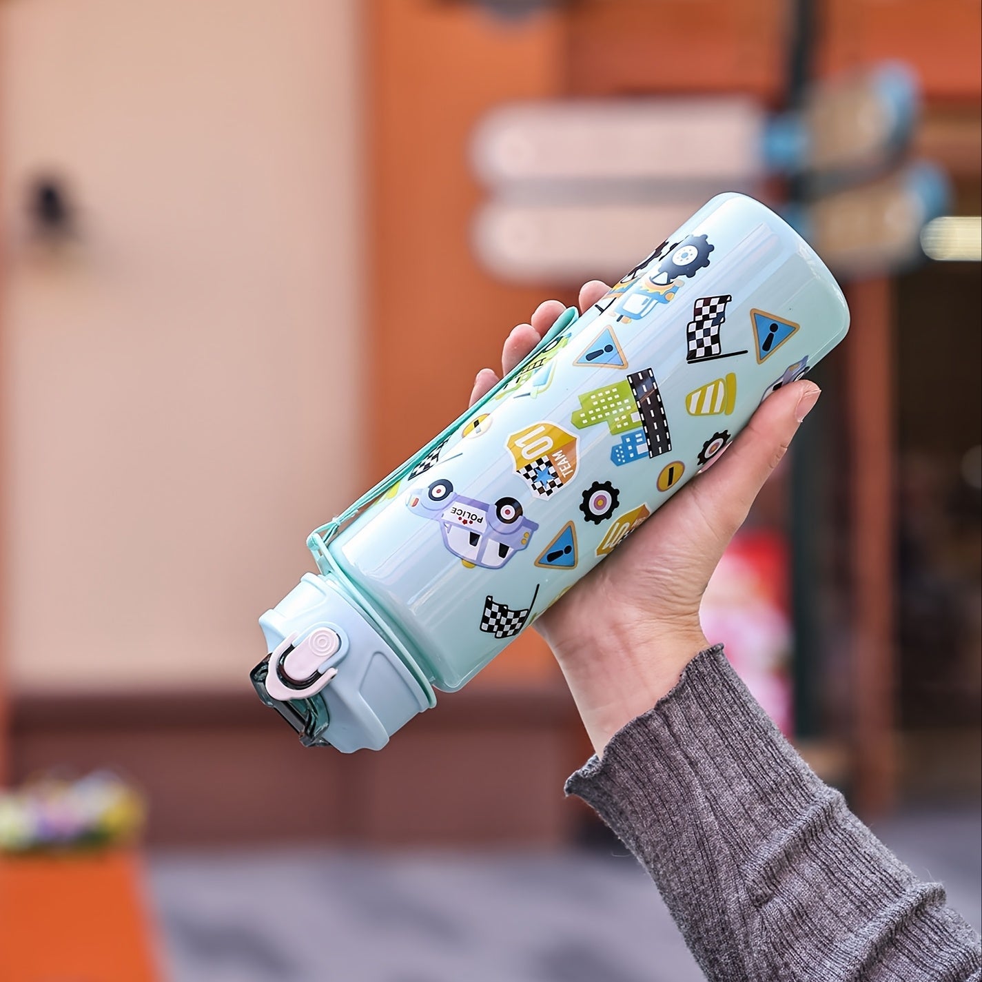 Animal Print Tumbler with lid & straw Our3Designs