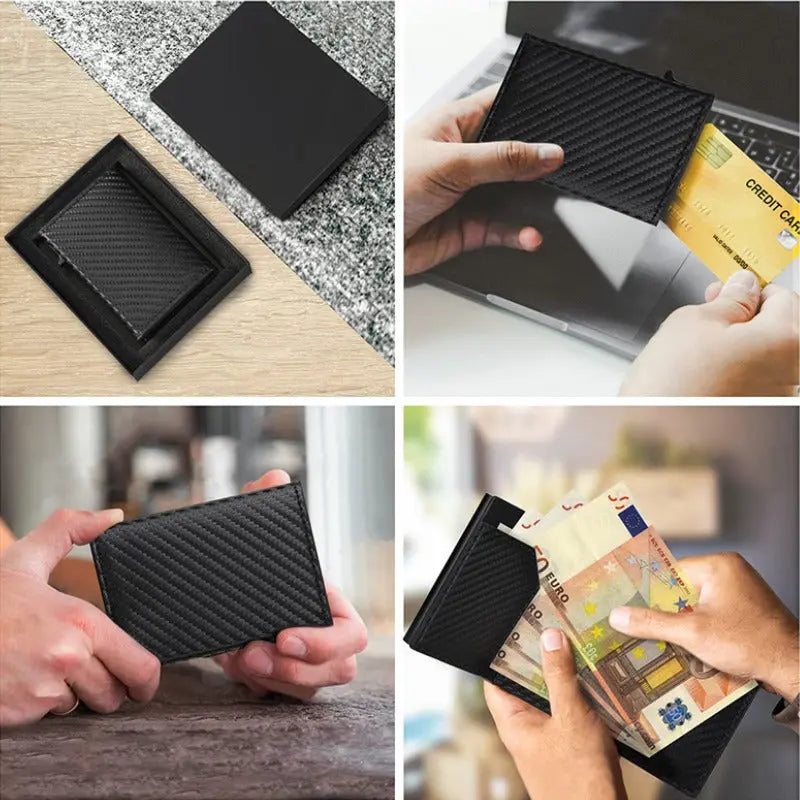 RFID Automatic Pop-Up Card Aluminum Alloy Card Holder / Wallet